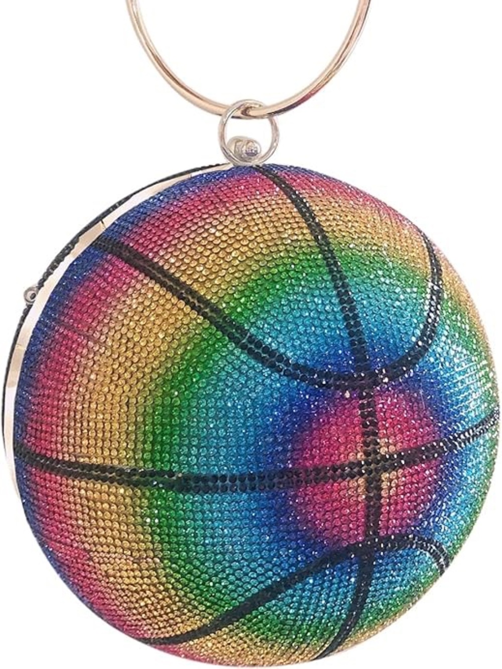 NEW BLING SWAROVSKI CRYSTAL RHINESTONE BASKETBALL CLUTCH HANDBAG PURSE +… - Picture 17 of 17